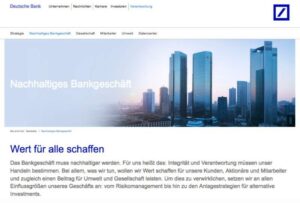 Unternehmenskommunikation, Deutsche Bank AG